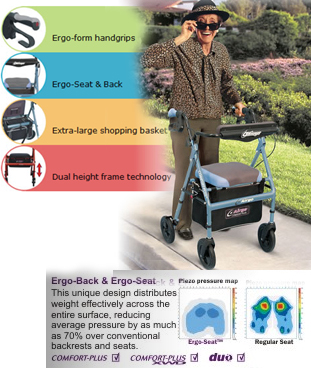 Airgo Comfort-Plus Lightweight Rollator